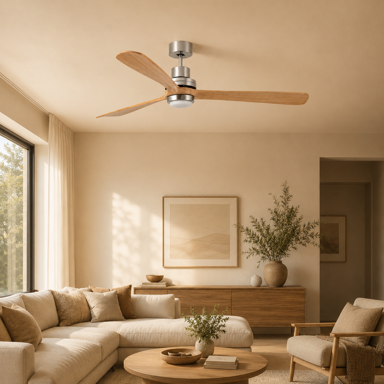 Lantau G Pine Ceiling Fan