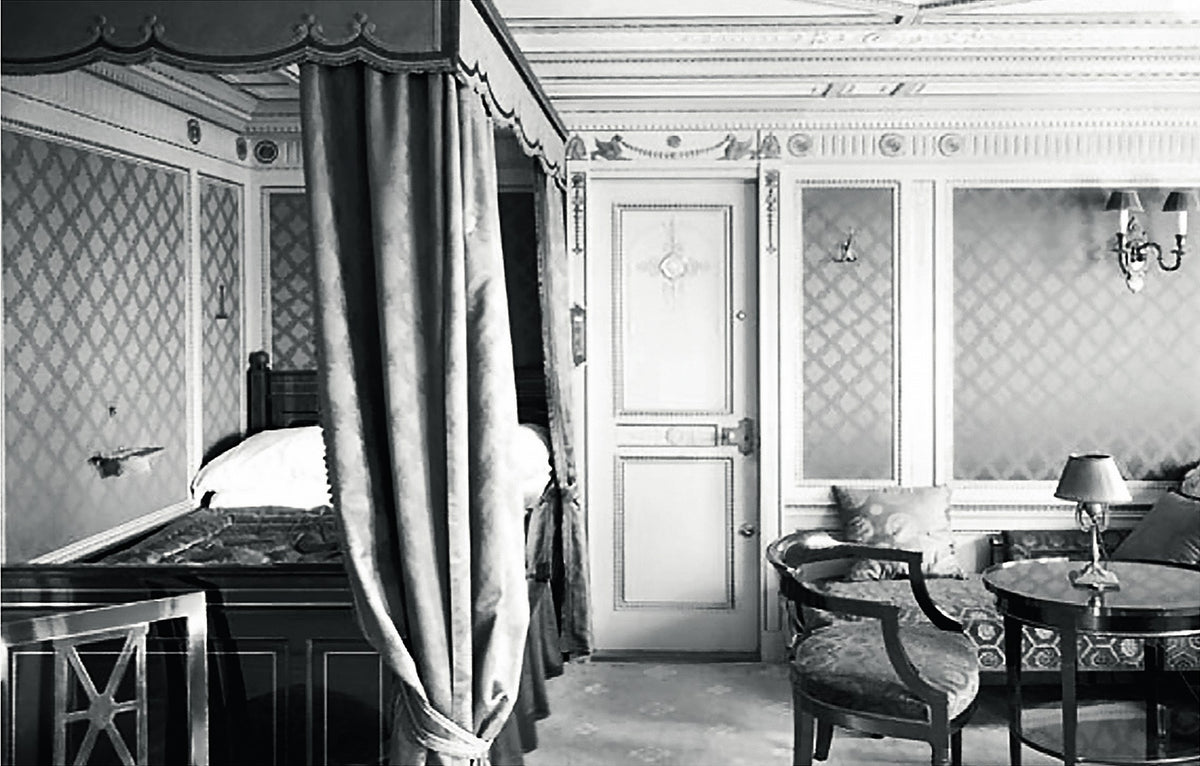 Specified for the first-class cabins and suites of the RMS Titanic.